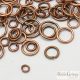 Brass Jump Rings - 10 g - red copper color, size mix (ca. 4-10 mm)