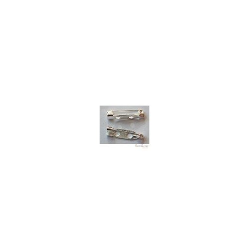 Pin Backs, - 1 pc. - silver color, 2 hole, size: 20x5 mm