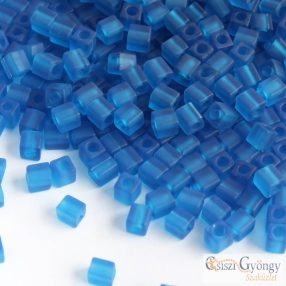   149F - Transp. Matte Capri Blue - 10 g - 4 mm Miyuki Kockagyöngy