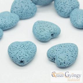 Lávakő szív, kék