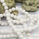 Natural Waxed Lava Beads - 1 pcs. - white, 8 mm