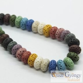 Lávakő, fánk, színmix, 1 szál (kb. 43 db)