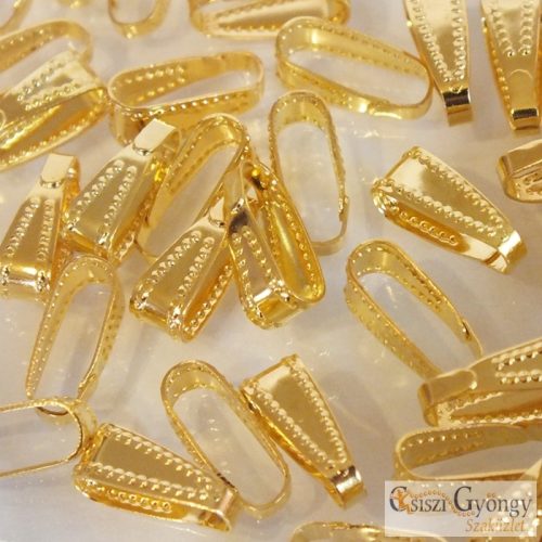 Brass Hanger - 10 pc. - gold color, size: 10x3 mm