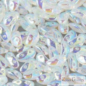 Crystal AB - 20 db - Mobyduo gyöngy, 3x8mm