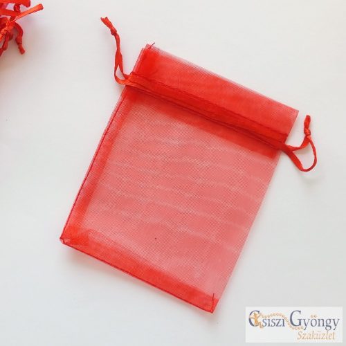 Rot - 1 db - organza bag, Grösse: 8x9 cm