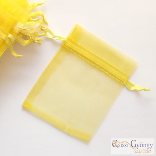 Yellow Organza Bag, 9x8 cm - 1 pcs.