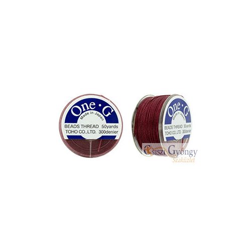 Toho One-G Burgundy beading thread