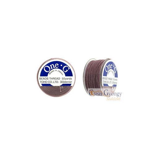 Toho One-G Mauve beading thread, 50 yard