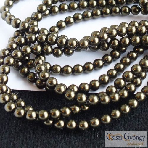 Dark Green - 1 pcs. - 4 mm Preciosa Maxima Imitation Pearls