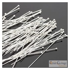   Rövid golyós szerelőpálca - 30 db - ezüst színű, hossza kb. 3 cm, vastagsága: 0,5mm