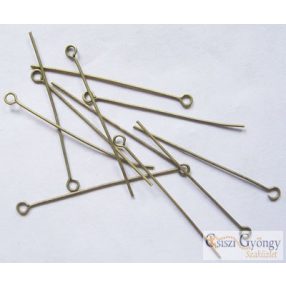   Szemes szerelőpálca - 30 db - réz színű, hossza: 6cm, vastagsága: 0.7mm