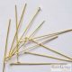 Headpins - 30 pc. - golden color, size: 35 mm long, 0,7 mm thick