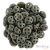 Matte Metallic Leather - 20 pc. - Quadra Lentil Beads, 6 mm (K0167)