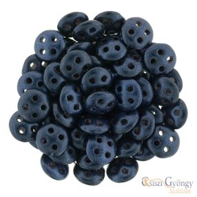   Metallic Suede Dark Blue - 20 pc. - Quadra Lentil Beads, size: 6 mm (79032MJT)