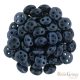 Metallic Suede Dark Blue - 20 pc. - Quadra Lentil Beads, size: 6 mm (79032MJT)