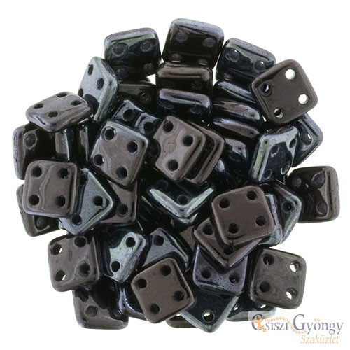 Luster Metallic Amethyst - 20 pc. - Quadra Tile Beads, size: 6 mm (LE23980)