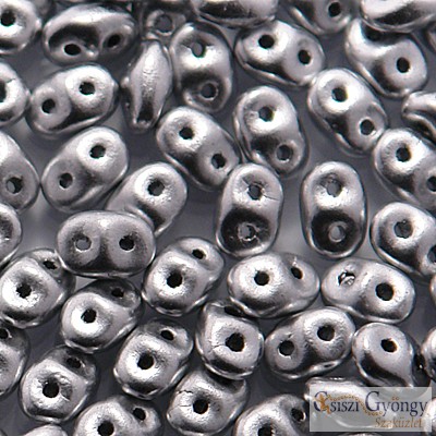 Matte Metallic Silver - 5 g - SuperDuo gyöngy 2,5x5 mm (K0170)