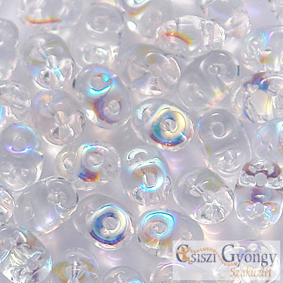 Crystal AB - 5 g - Superduo gyöngy 2,5x5 mm