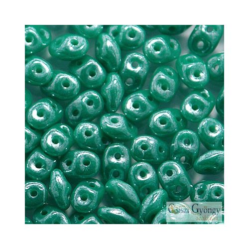 Luster Turquoise Green - 10 g - SuperDuo gyöngy 5x2 mm (L63130)