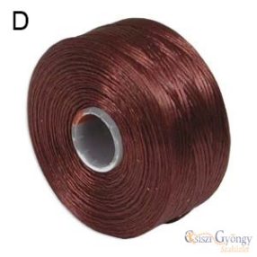 Burgundy - 1 pcs. - S-lon D Bead Cord, 78 yard