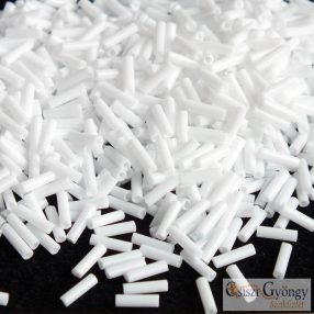 0402 - Telt Fehér - 10 g - 6 mm Miyuki Szalmagyöngy