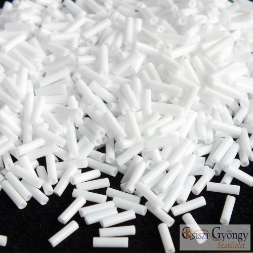 0402 - Telt Fehér - 10 g - 6 mm Miyuki Szalmagyöngy