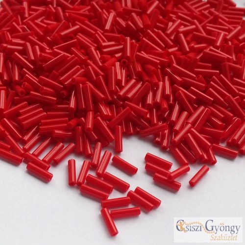 0408 - Opaque Dk. Red - 10 g - 6 mm Miyuki Bugle Beads
