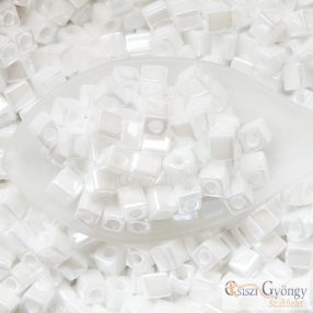 Ceylon Pearl White - 10 g - 4 mm Miyuki Square kocka gyöngy