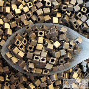   2006 - Matte Met. Bronze - 10 g - 3 mm Miyuki Square kocka gyöngy