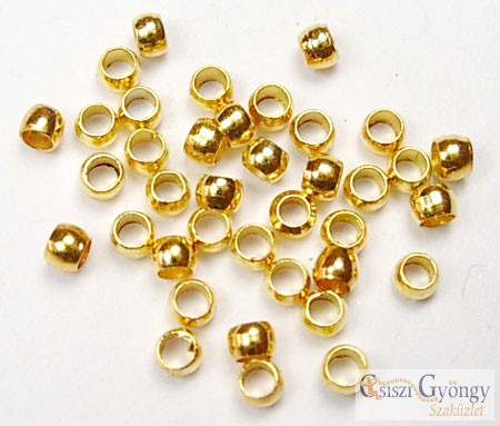 Brass Crimp Beads - 5 g - golden color, 2 mm