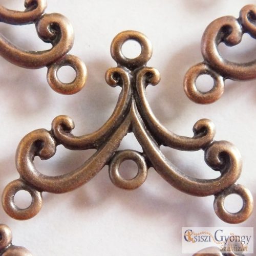 Tibetian Style Links - 1 pc - bronze color, size: 27x21mm (Lead and Cadmium Free)