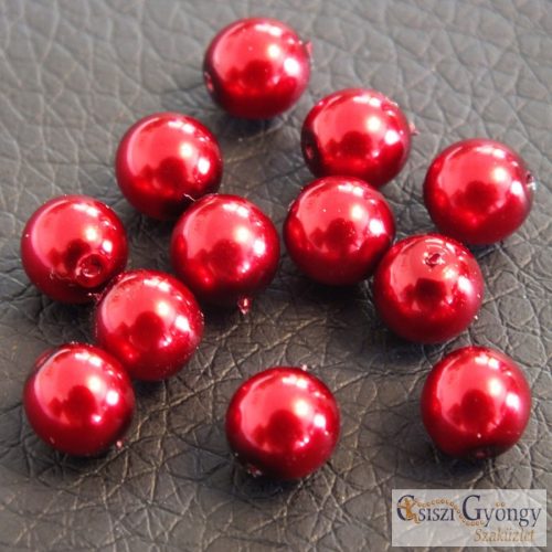 Red - 40 pcs. - 4 mm Glass Pearl (10185)