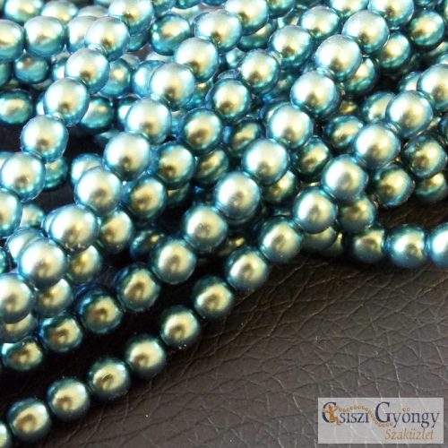 Green and Blue - 40 pcs. - 4 mm Glass Pearls