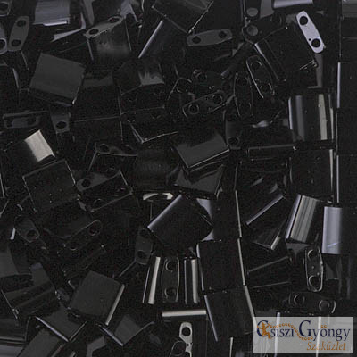 TL401 - Miyuki Tila gyöngy Black - 5 g - méret: 5x5x1,9mm