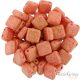 Pacifica Strawberry - 20 Stück. - Tile Beads 6x6mm (S1002WH)