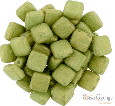 Pacifica Avocado - 20 pcs. - Tile Beads 6x6mm (S1005WH)