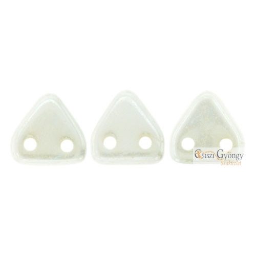Luster Opaque White - 20 Stück. - Triangle Perlen 6 mm (L03000)