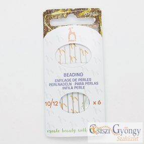   Pony gyöngyfűző tű készlet - 1 csomag - 6 db gyöngyfűző tű 10 és 12 méretben