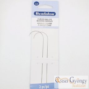Óriáslyukú kanyartű Beadalon - 9 cm - 2 db/csomag