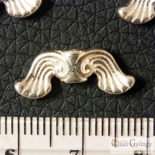Angyalszárny - 1 db - antik ezüst színű angyalszárny, szélessége: 18 mm, furat: 1.5 mm