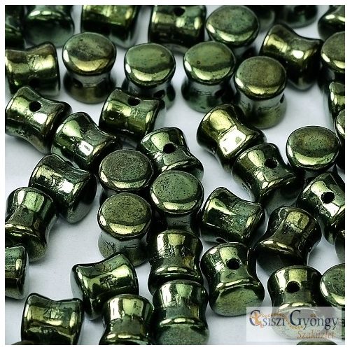Metallic Olivine - 30 Stk. - Pellet beads 4x6 mm